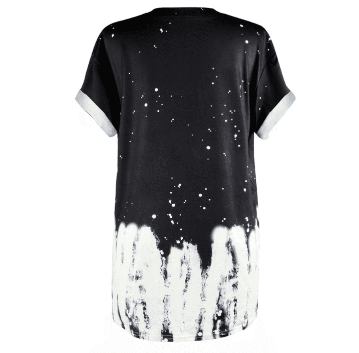 Goth Gang Anti Social Dip Dye Graphic Print Tee