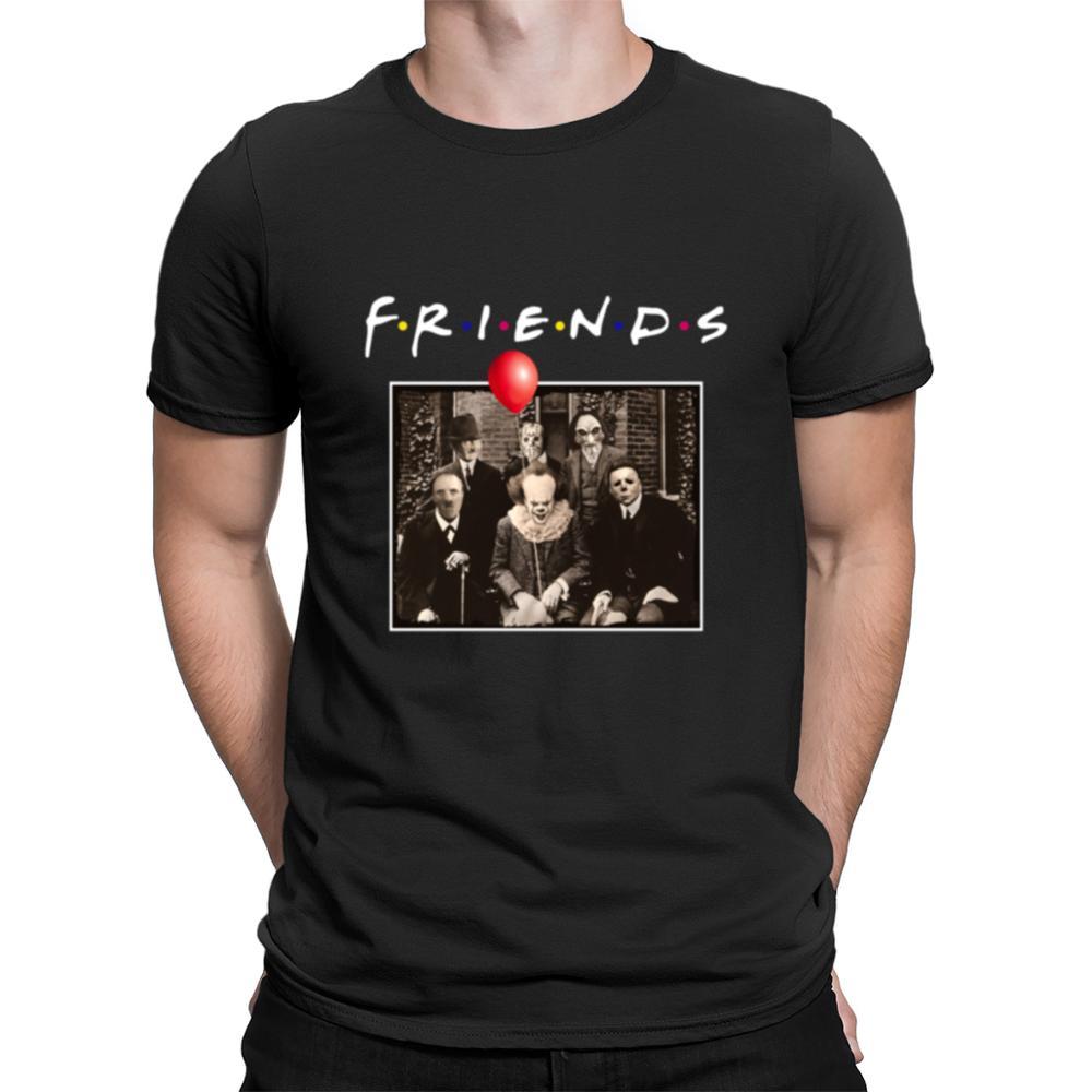 Horror Friends Red Balloon Casual Round Neck Short Sleeved Graphic Print Tee