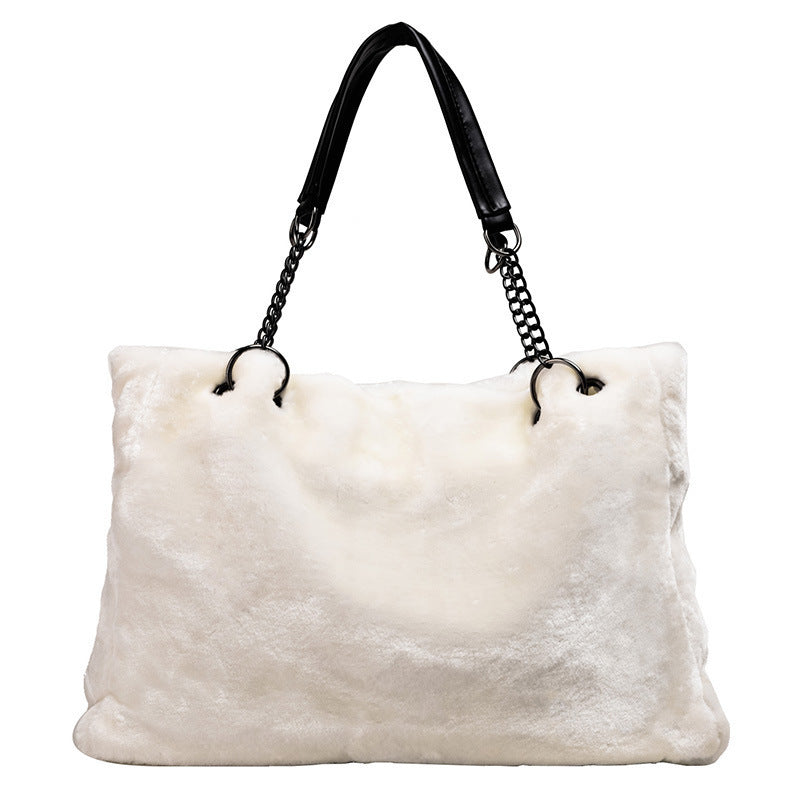 Large-capacity Fashion Plush Chain Shoulder Bag