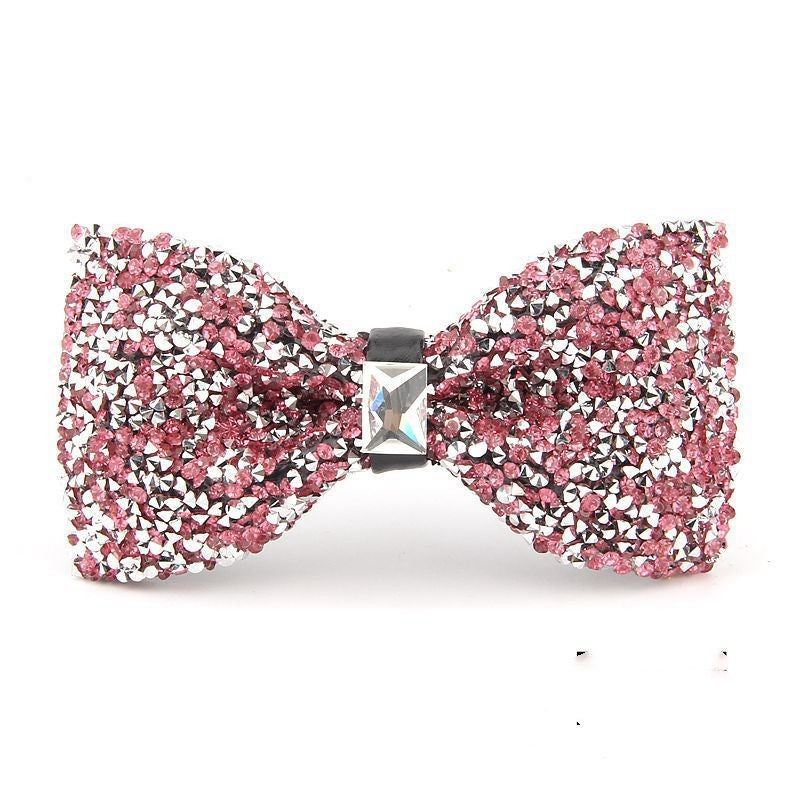 Starry Rhinestone Banquet Dress Knot Bow Diamond Tie