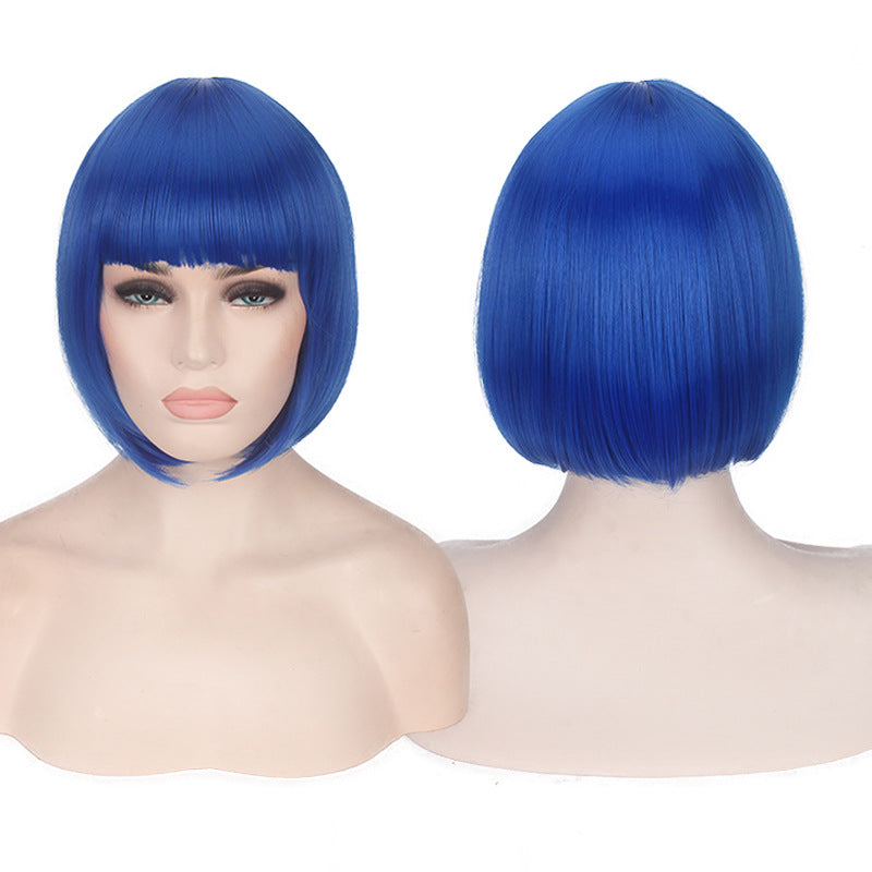 Dyed Short Hair Sharp Bob Cosplay Wig Multiple Options