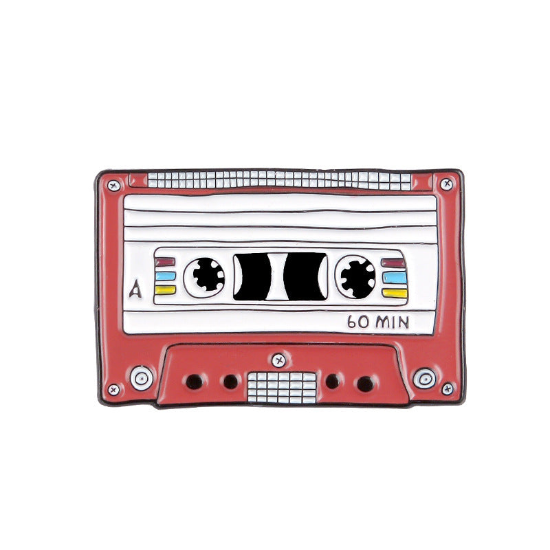 Creative Personality Cassette Tape Series Enamel Pins