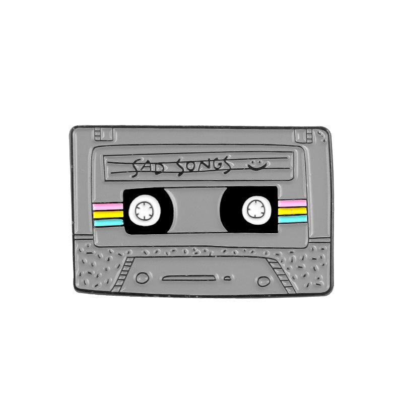 Creative Personality Cassette Tape Series Enamel Pins