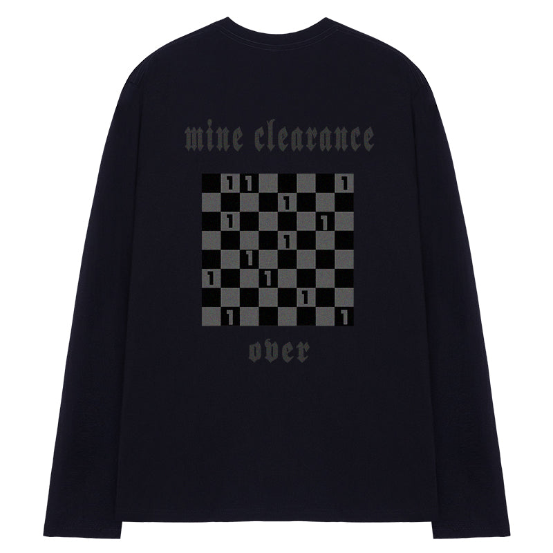 Retro Checkerboard Print High Street Dark Wind Long Sleeves