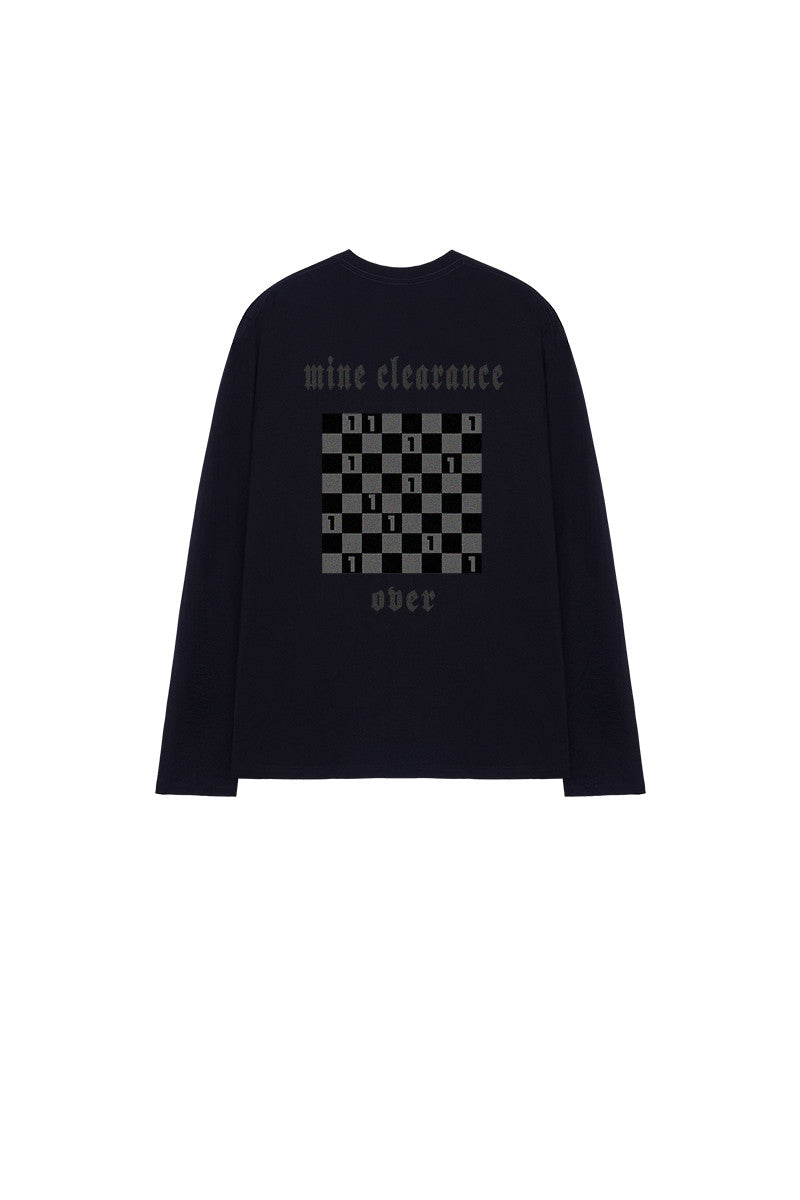 Retro Checkerboard Print High Street Dark Wind Long Sleeves