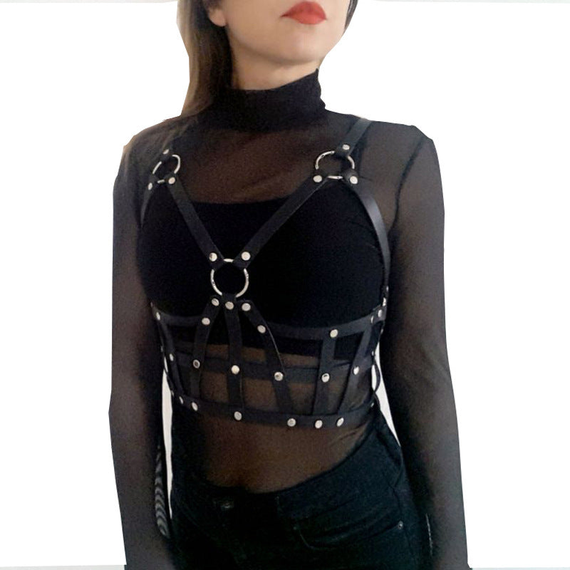 Adjustable Bondage Queen Sexy Lingerie Bra Top