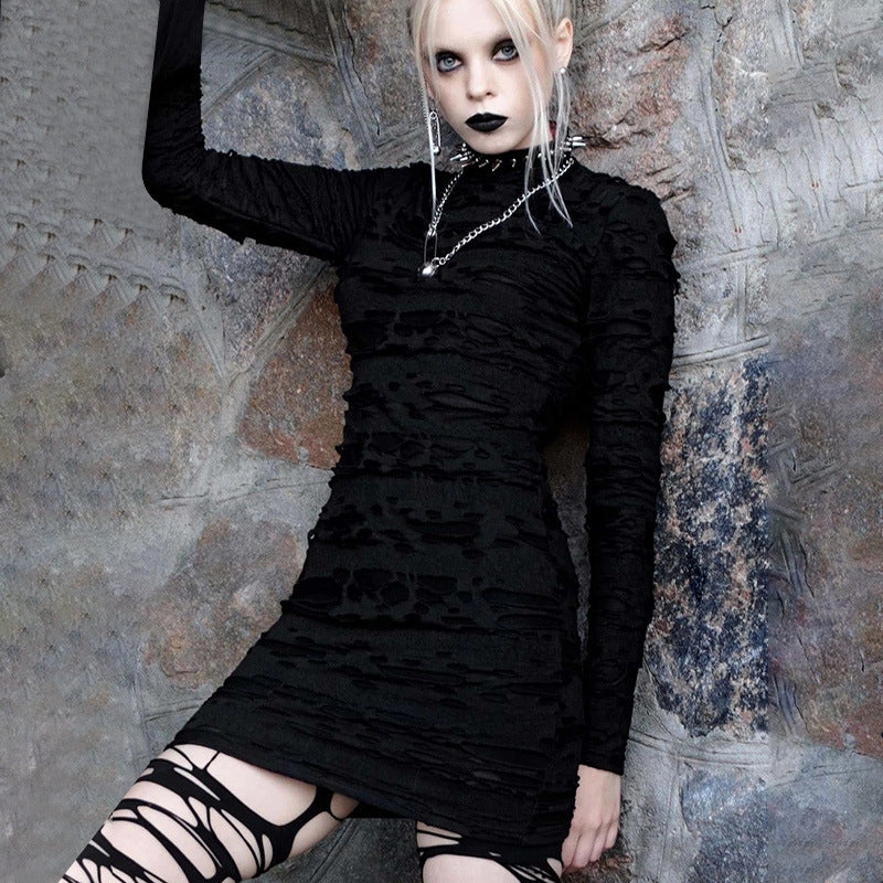 Design Sense Harajuku High Cold Slim Dress