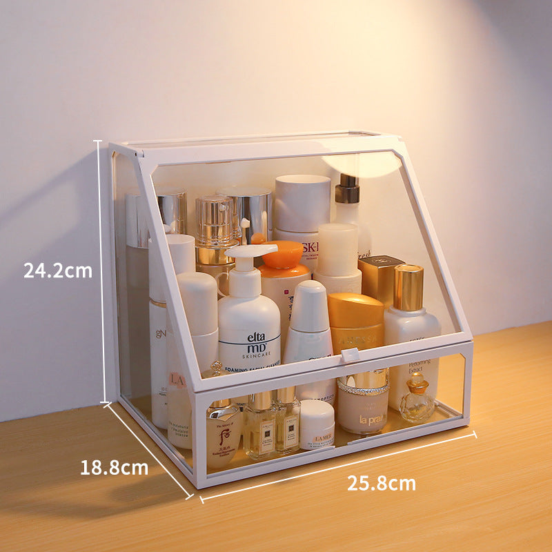 Dust-Proof Desktop With Cosmetic Storage Box