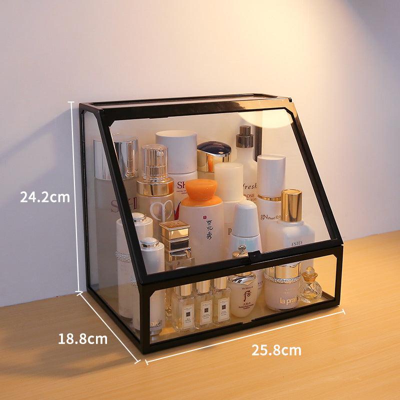 Dust-Proof Desktop With Cosmetic Storage Box