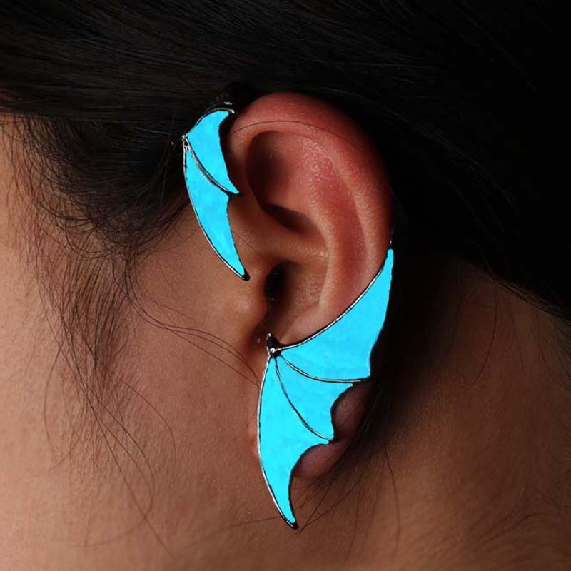 Glow In The Dark Dragon Wing Cuff Style Earring