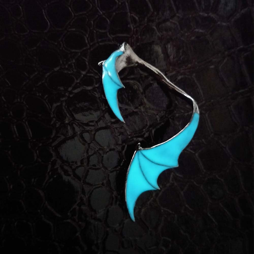 Glow In The Dark Dragon Wing Cuff Style Earring