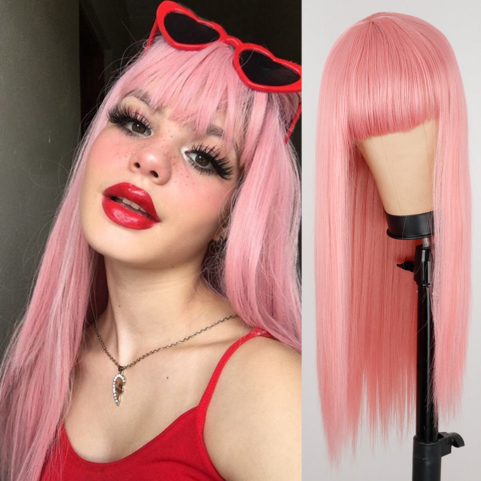 Synthetic Long Straight Hair With Bangs Wigs