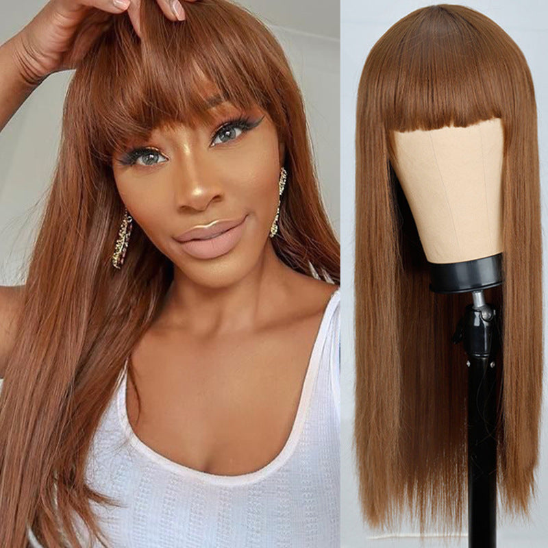 Synthetic Long Straight Hair With Bangs Wigs