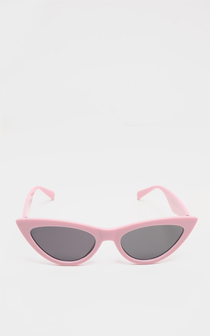 Pale Pink Retro Cat Eye Sunglasses