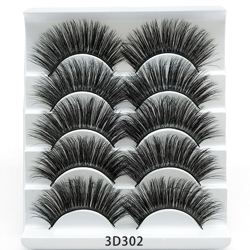 Mink False Eyelashes 3D False Eyelashes Five Pairs Of Soft Cotton Eyelashes