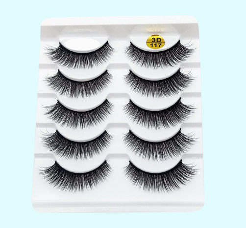 Mink False Eyelashes 3D False Eyelashes Five Pairs Of Soft Cotton Eyelashes