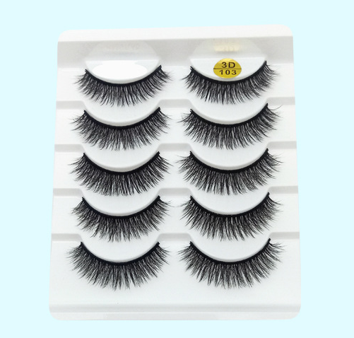 Mink False Eyelashes 3D False Eyelashes Five Pairs Of Soft Cotton Eyelashes