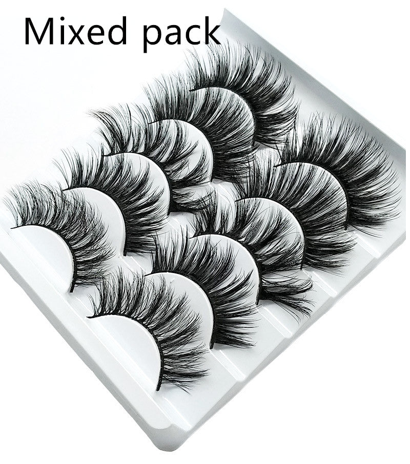 Mink False Eyelashes 3D False Eyelashes Five Pairs Of Soft Cotton Eyelashes