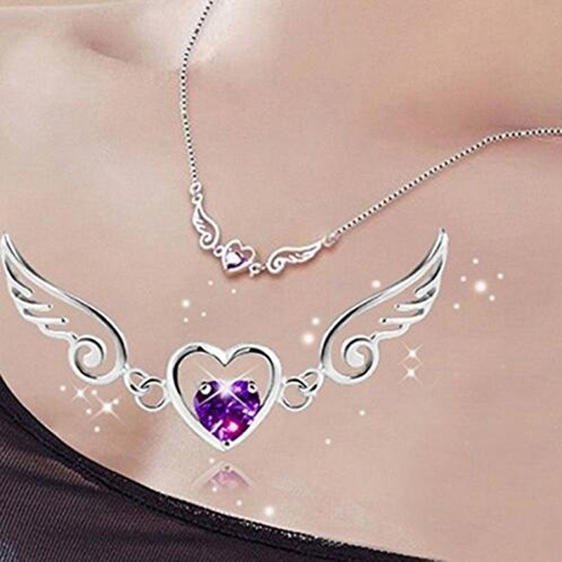 Angel Wing Love Dream Crystal Zircon Necklace