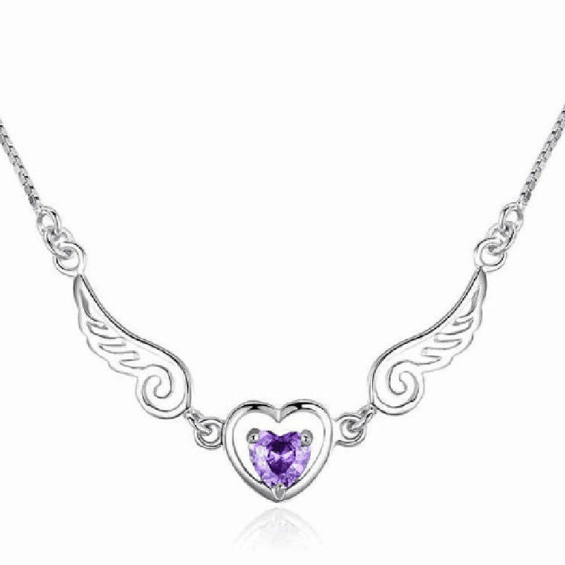 Angel Wing Love Dream Crystal Zircon Necklace