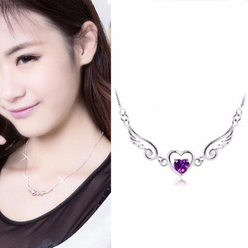 Angel Wing Love Dream Crystal Zircon Necklace