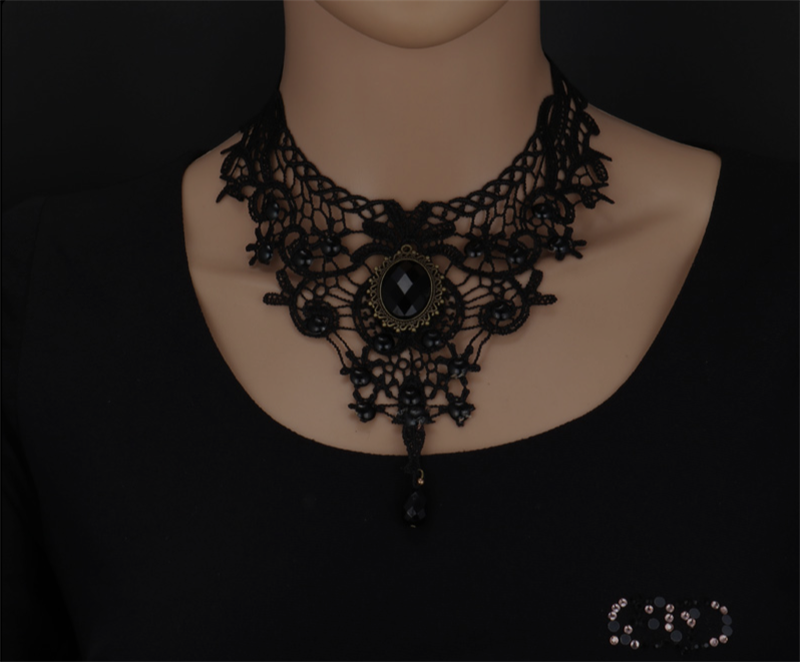 Simple And Exaggerated Black Collarbone Chain False Collar Jewelry