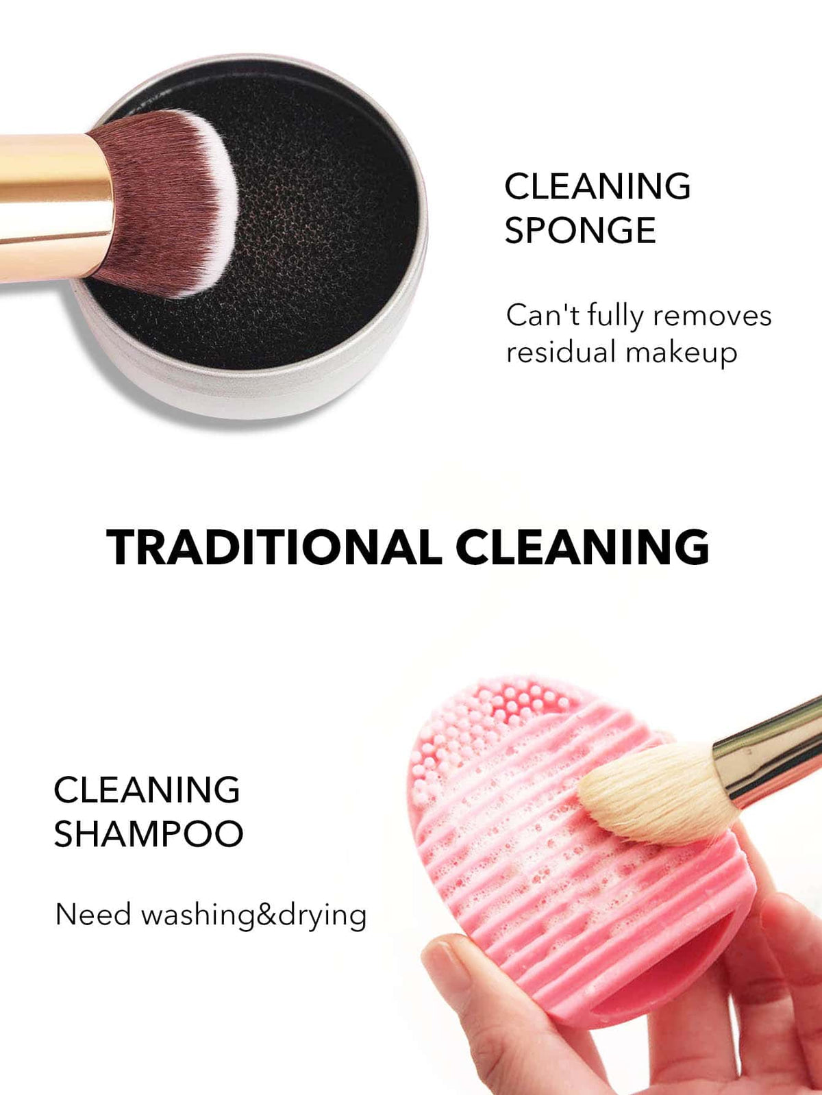 SHEGLAM Quick Refresh Brush Spray Cleaner 32ml Portable Professional Liquid Makeup Cleaner for Makeup Brushes Applicators Black Friday Gifts Brushes Accessories