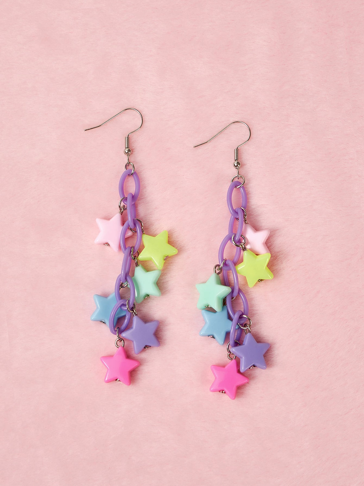 ROMWE Kawaii Star & Chain Drop Earrings