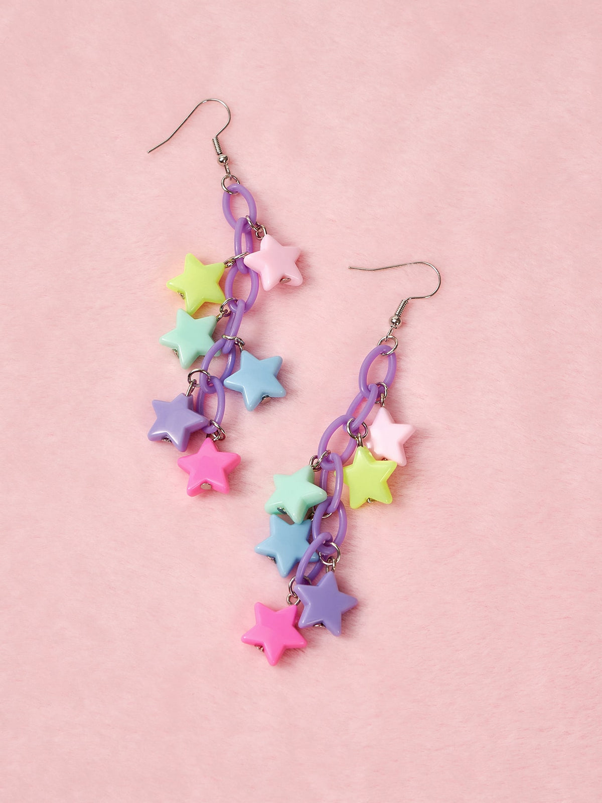 ROMWE Kawaii Star & Chain Drop Earrings