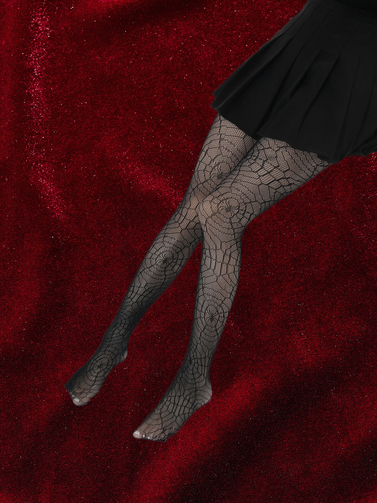 ROMWE Goth Spider Web Pattern Fishnet Tights