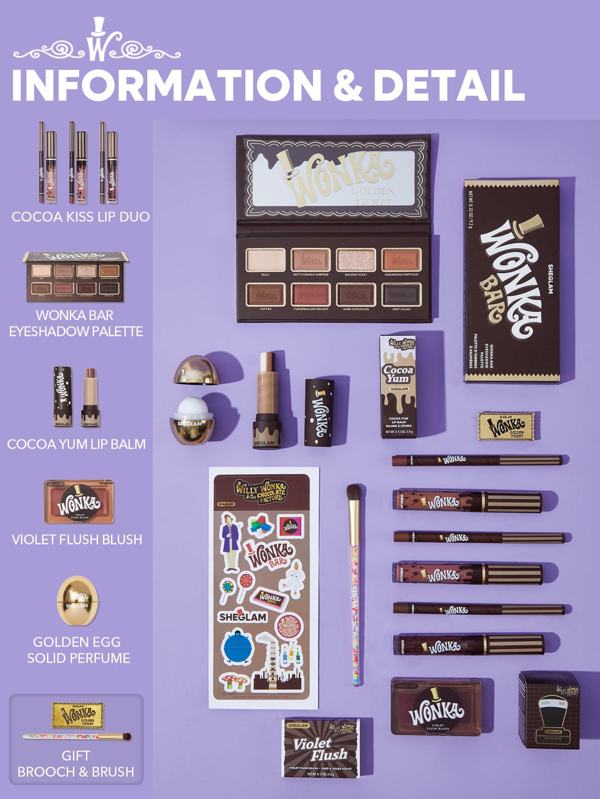 SHEGLAM | Willy wonka Full Collection Set Black Friday Sale Gift Brown Makeup Set