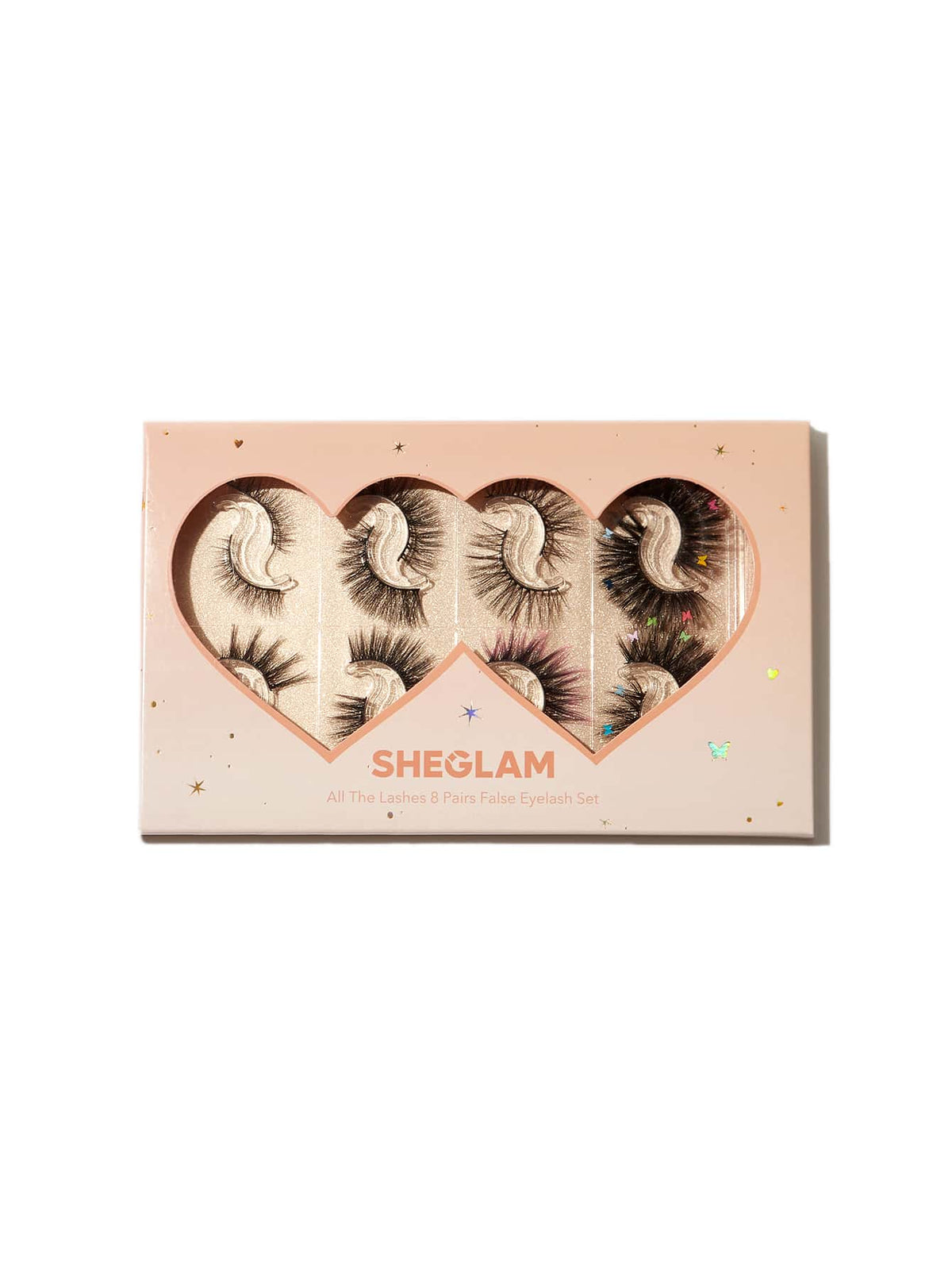 SHEGLAM All The Lashes 8 Pairs False Eyelash Set: Manga, Cat Eye, Wispy, and More - Black Friday Winter Y2K Special