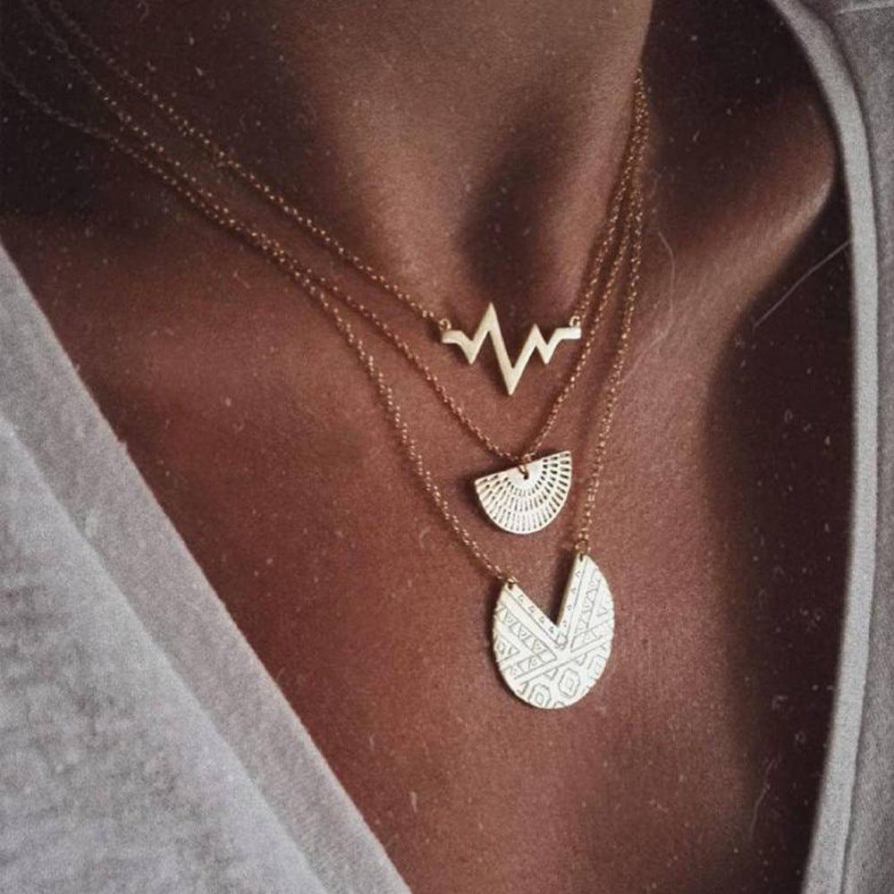 Multi-layer Pac Life Clavicle Necklace