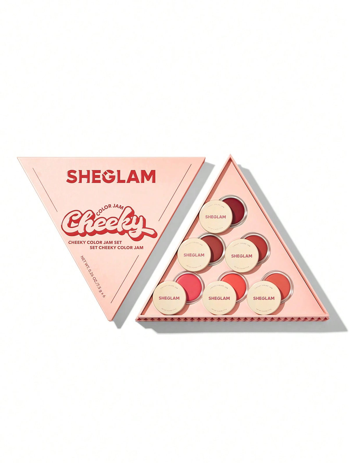 SHEGLAM Cheeky Color Jam Set 6 In 1 Multi-Use Cream Blush Set Lip Cream Set Matte Highly Pigmented Natural Blush Powder Face Makeup Black Friday Sale New Years Gift Blush Kit