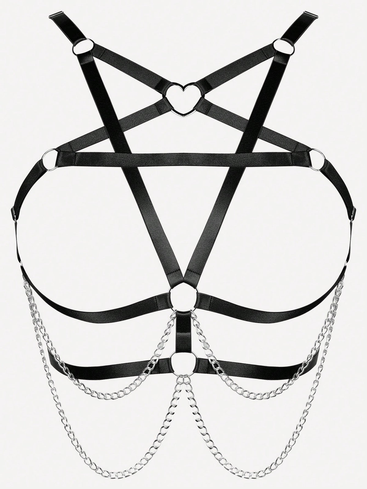 Plus Ring Linked Harness Bra