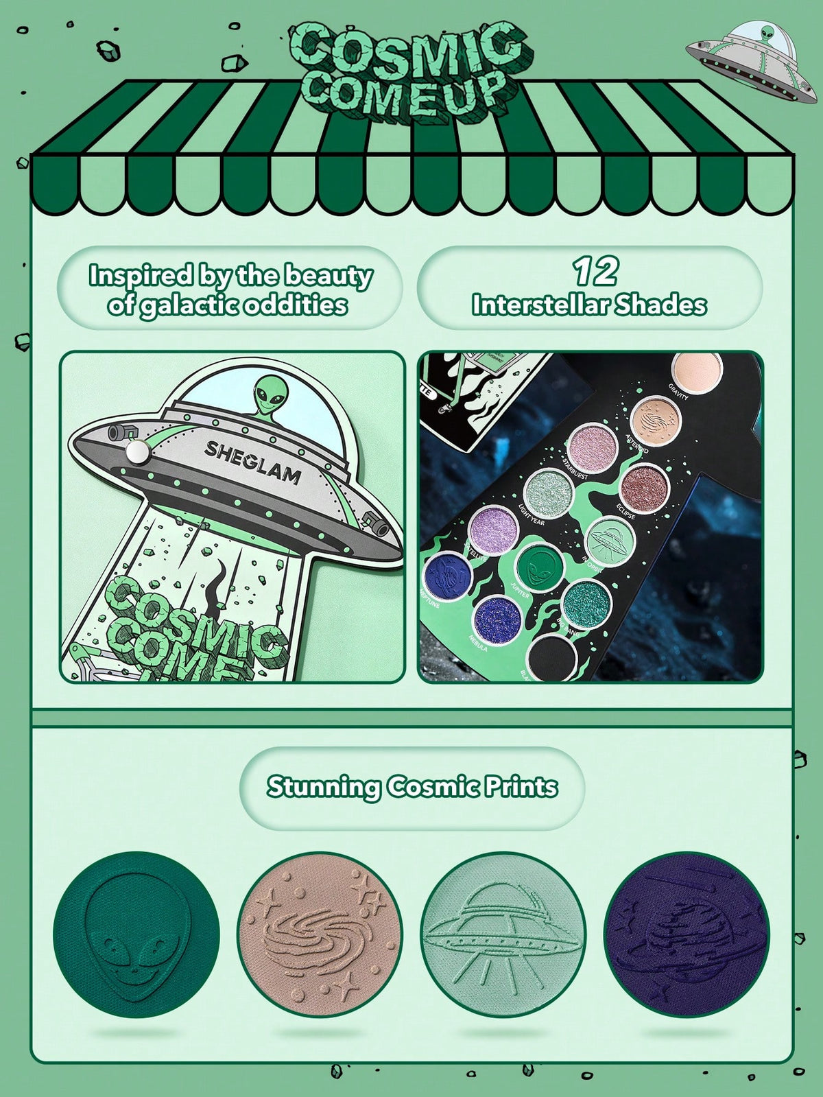 Intergalactic Glamour: SHEGLAM's Cosmic Come-Up Collection - Alien Gothic Makeup Set