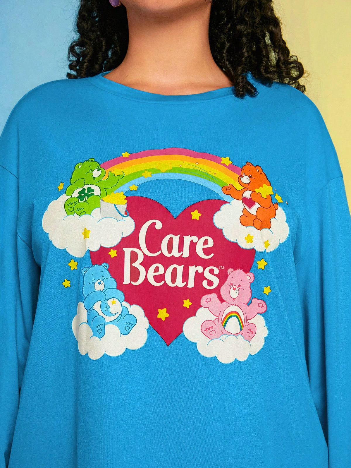 X Care Bears Plus Cartoon Graphic PJ Set