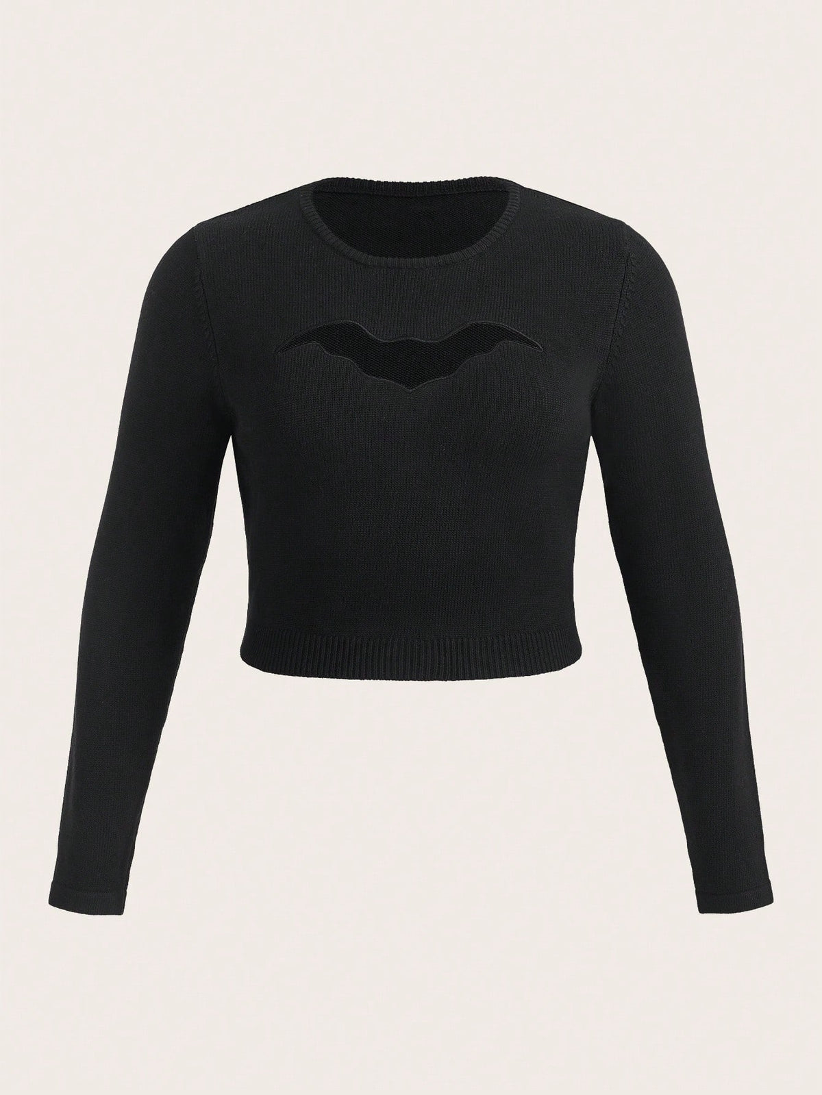 Iconic Plus Size Cut-Out Front Crop Sweater