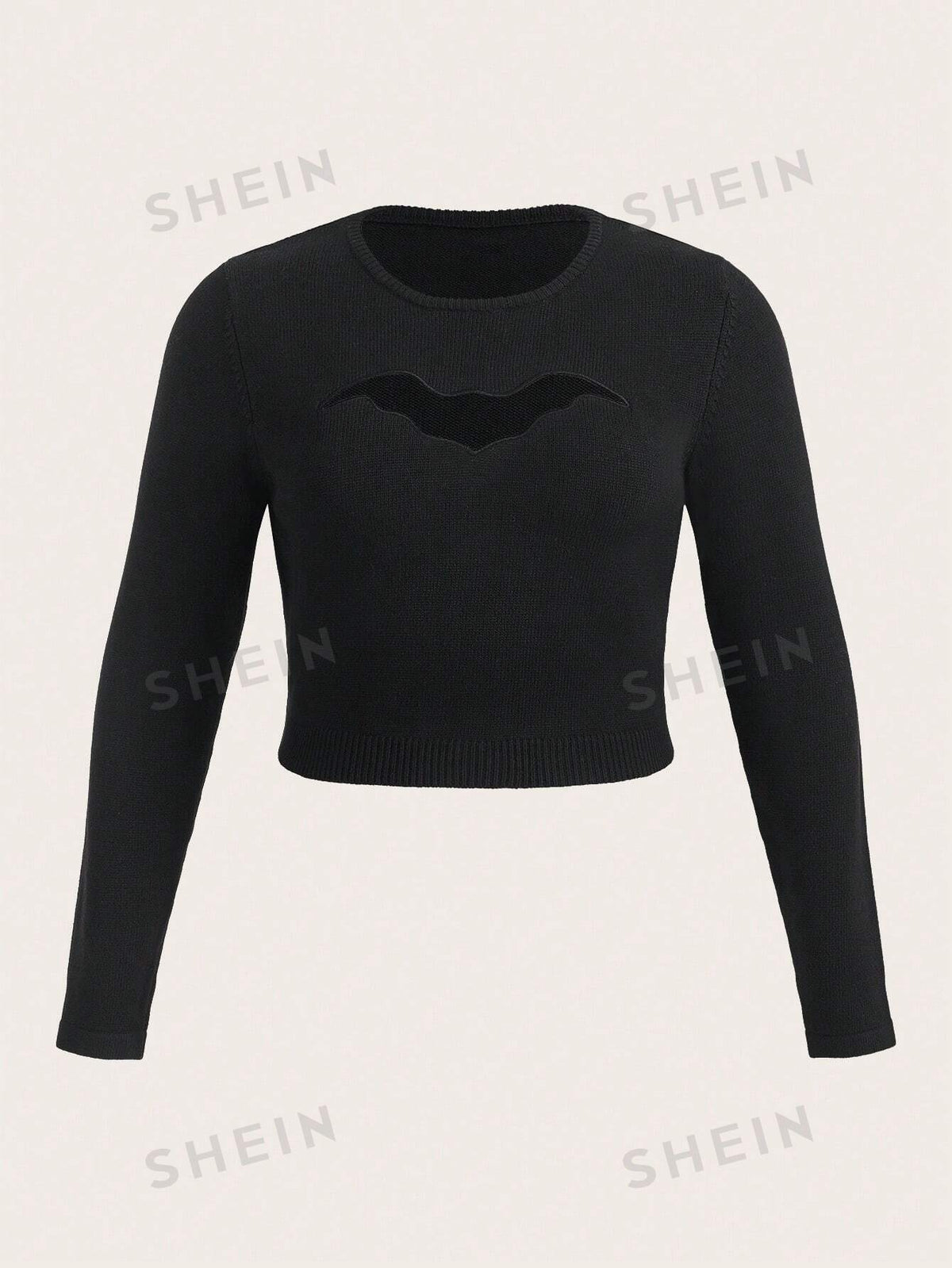 Iconic Plus Size Cut-Out Front Crop Sweater