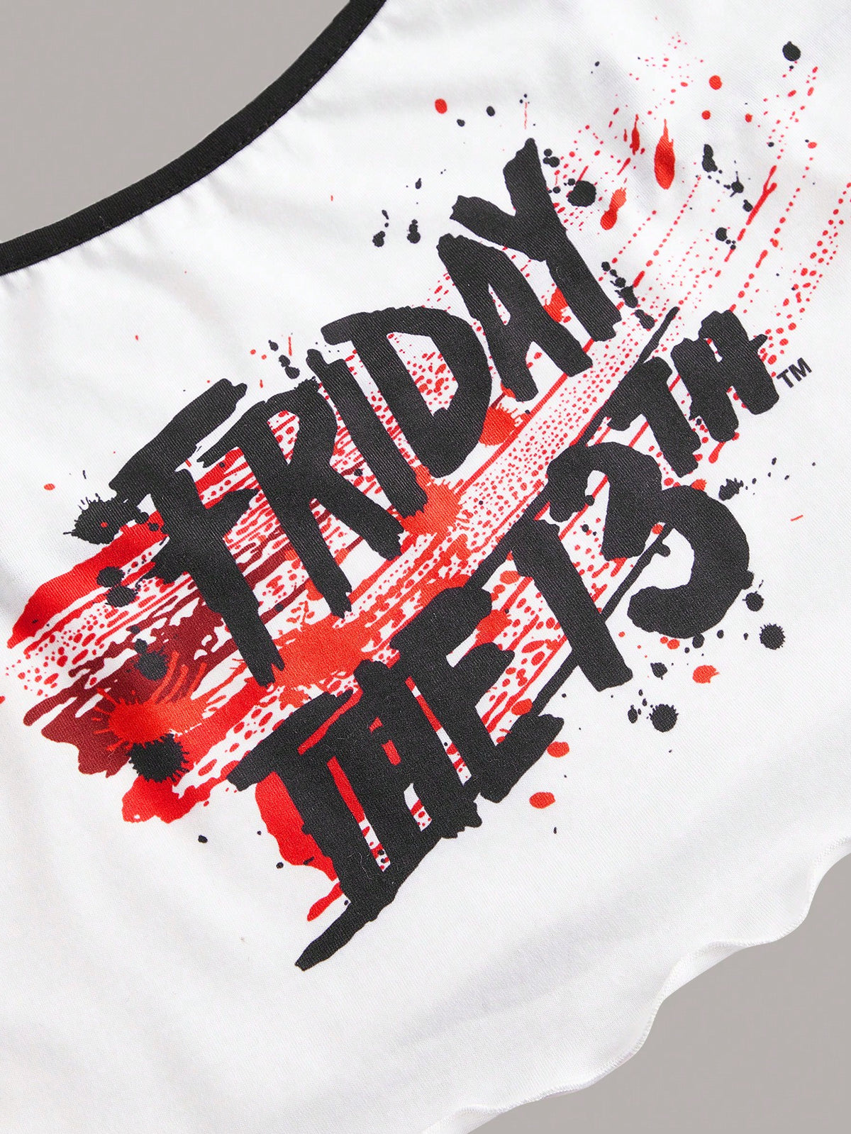 Friday the 13th | ROMWE Plus Letter Graphic Lettuce Trim Cami Top & Shorts PJ Set