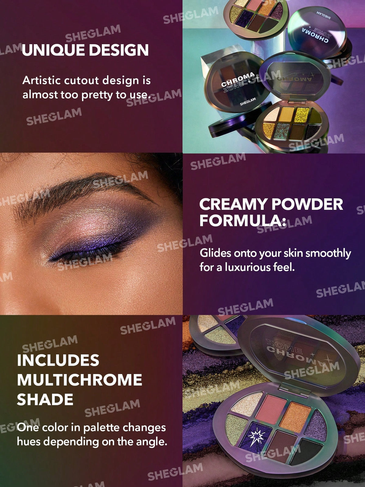 SHEGLAM Chroma Zone Eyeshadow Palette: Velocity - Embrace Winter Trends with Y2K Inspired Shades