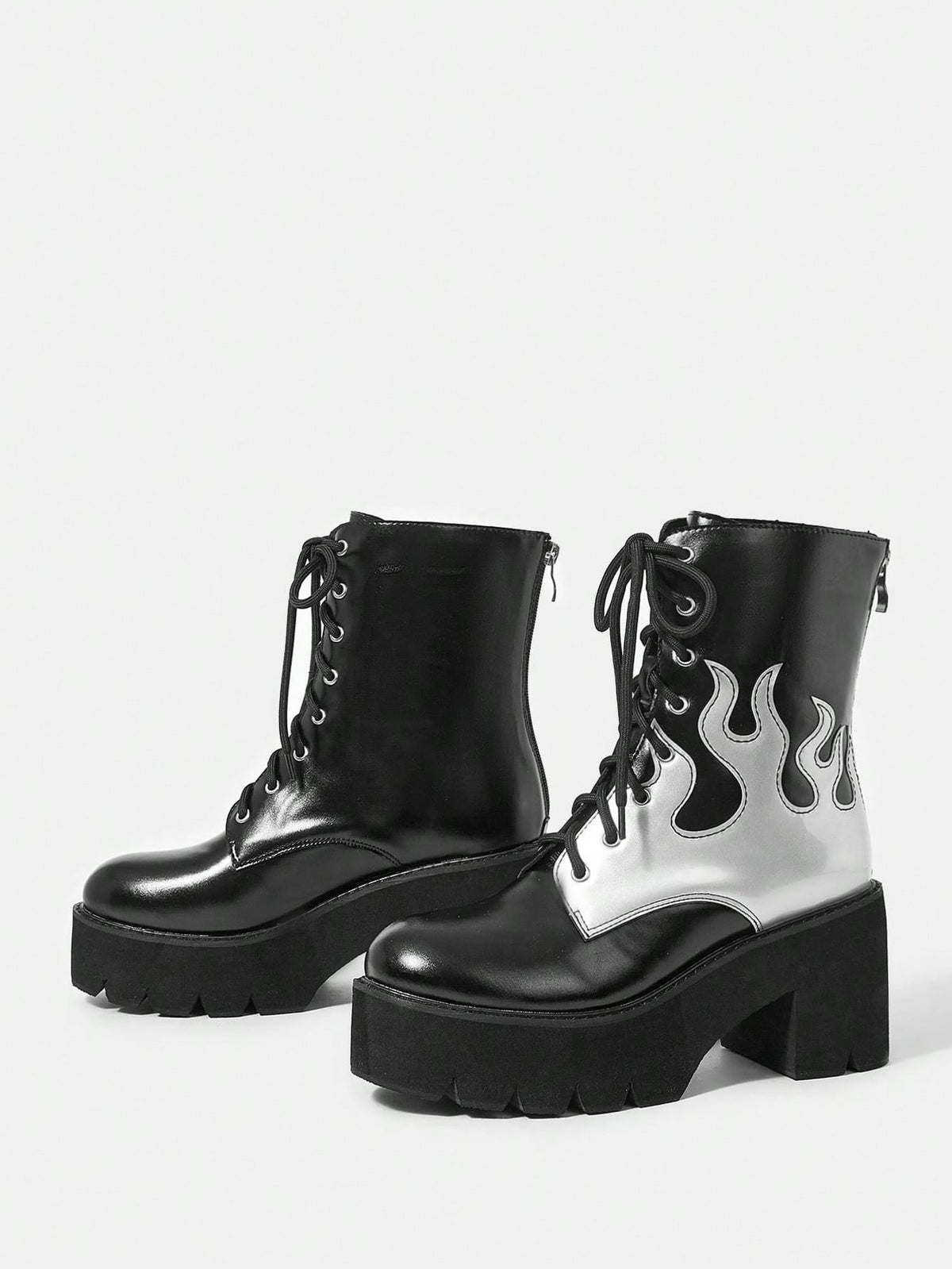 ICON Women's Mid-calf Silver Flame Boots