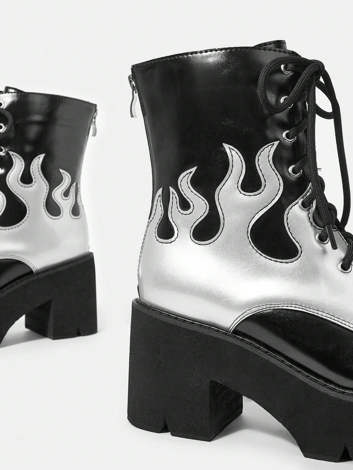 ICON Women's Mid-calf Silver Flame Boots