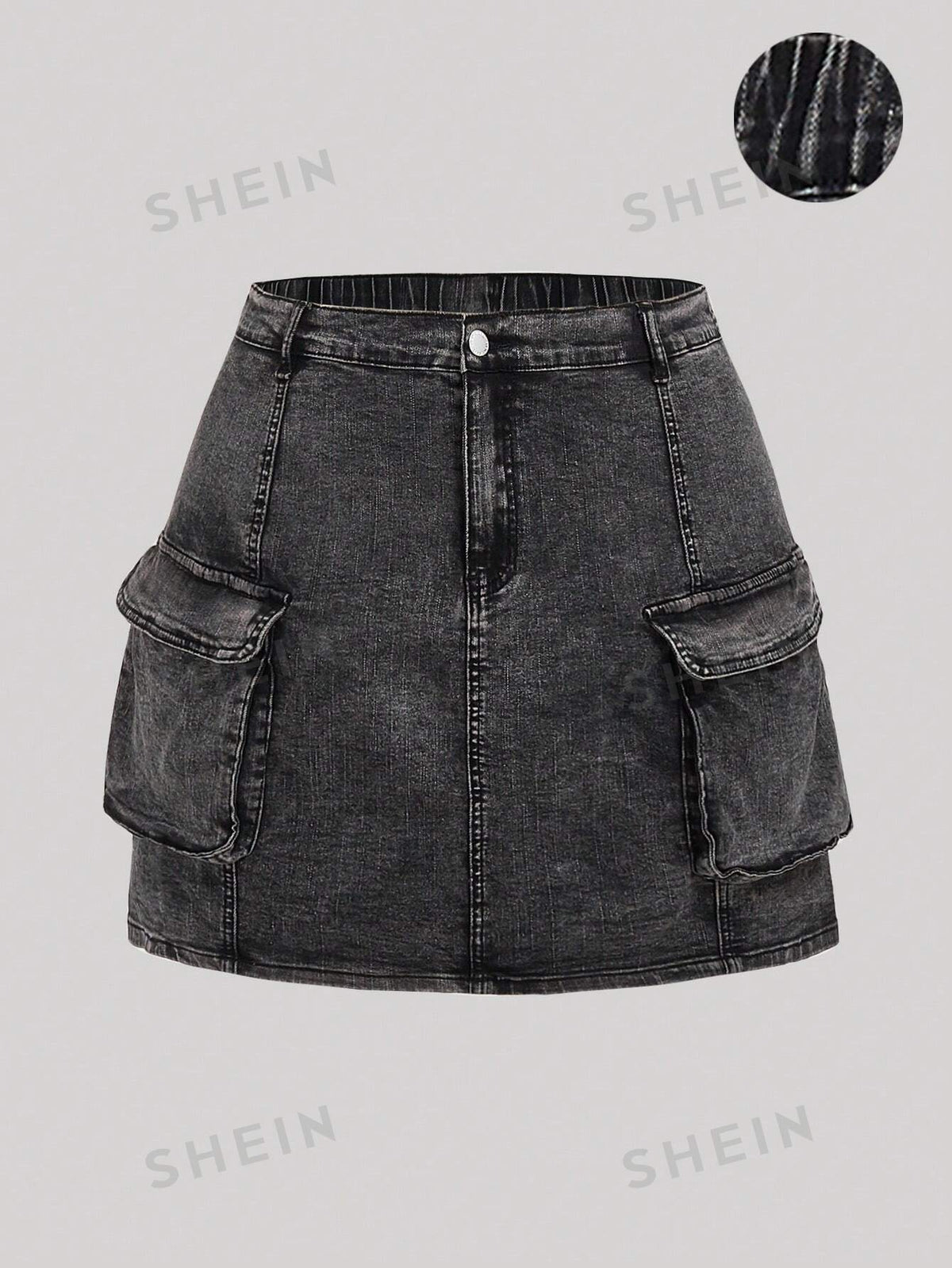CURVE  Women's Plus Size Casual Denim Mini Skirt