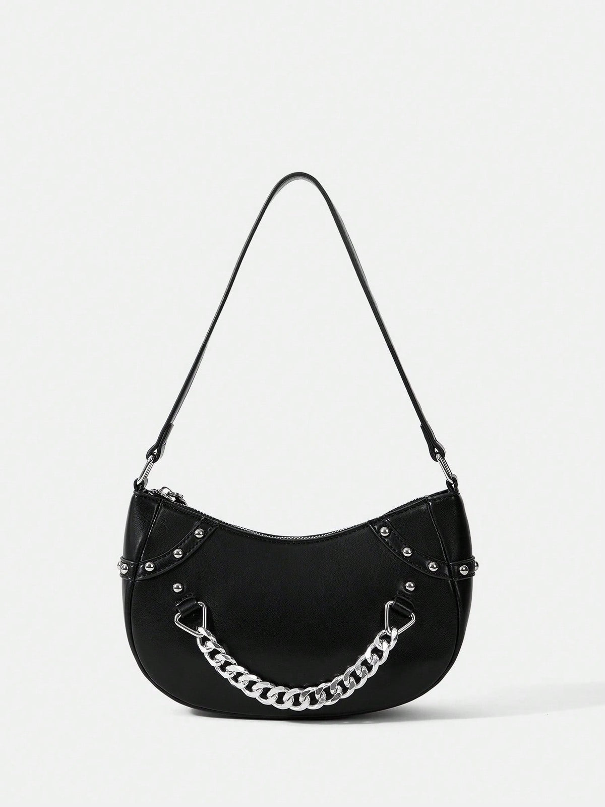 Chain Decorated Single Shoulder Bag For Women