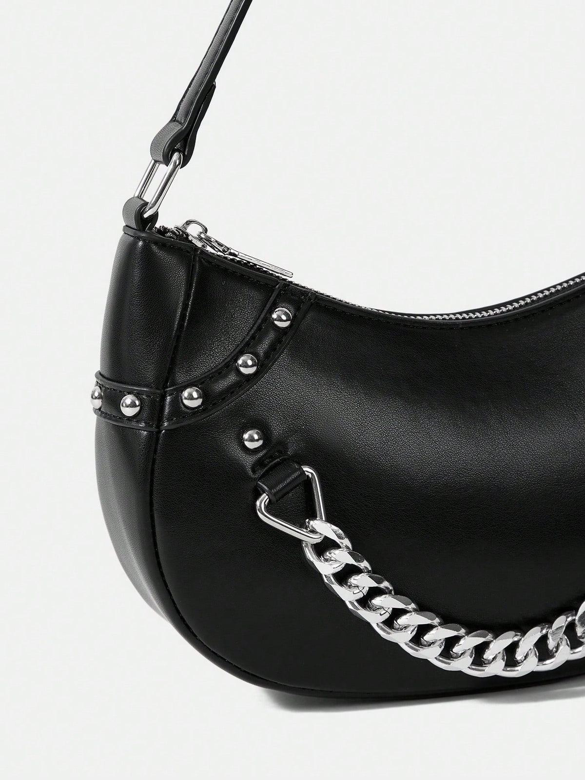 Chain Decorated Single Shoulder Bag For Women