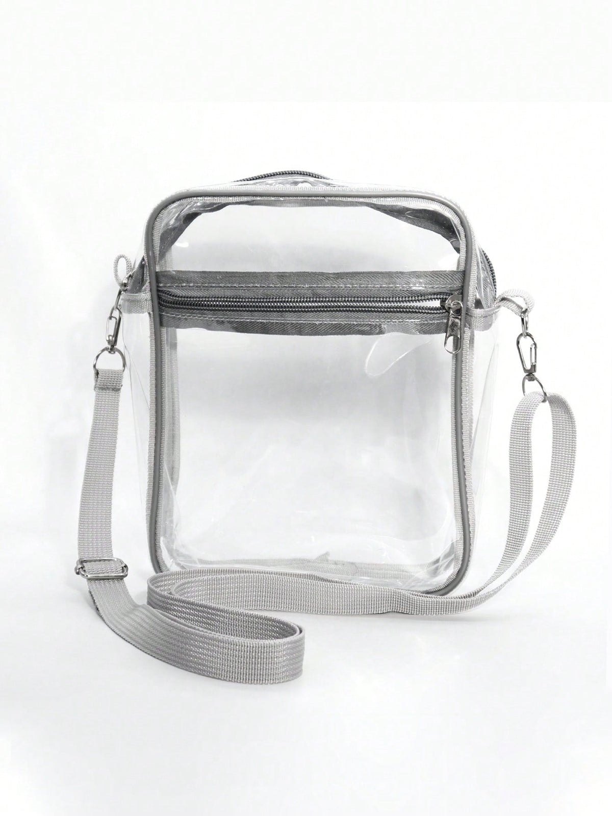 Clear Crossbody Bag, Stadium Approved Zipper Clear Purse Bag For Concerts Sports Events Festivals With Adjustable Shoulder Strap For Women And Men Pvc Bag, Fashion Clear Satchel Gift Cute See Through Shoulder Bag, Transparent Crossbody Purse Stadium Appr