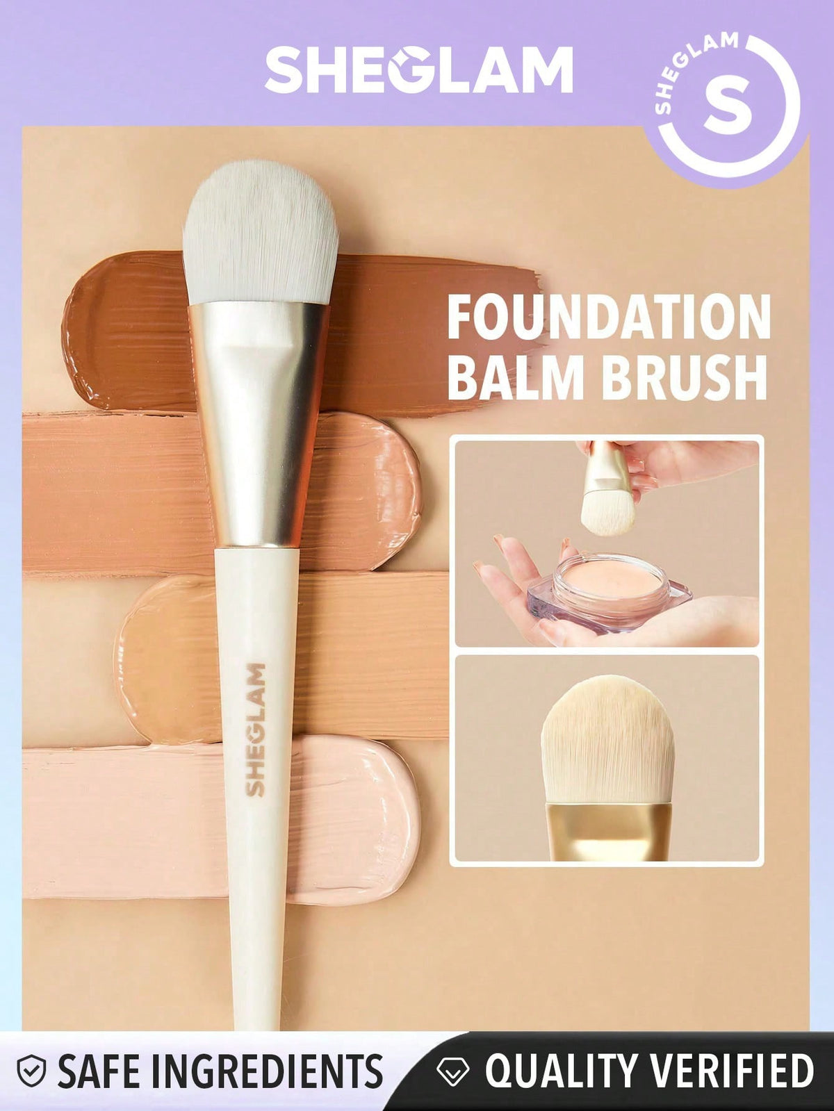 Perfect Blend Foundation Brush: Professional Makeup Tool for Liquid, Cream, and Balm