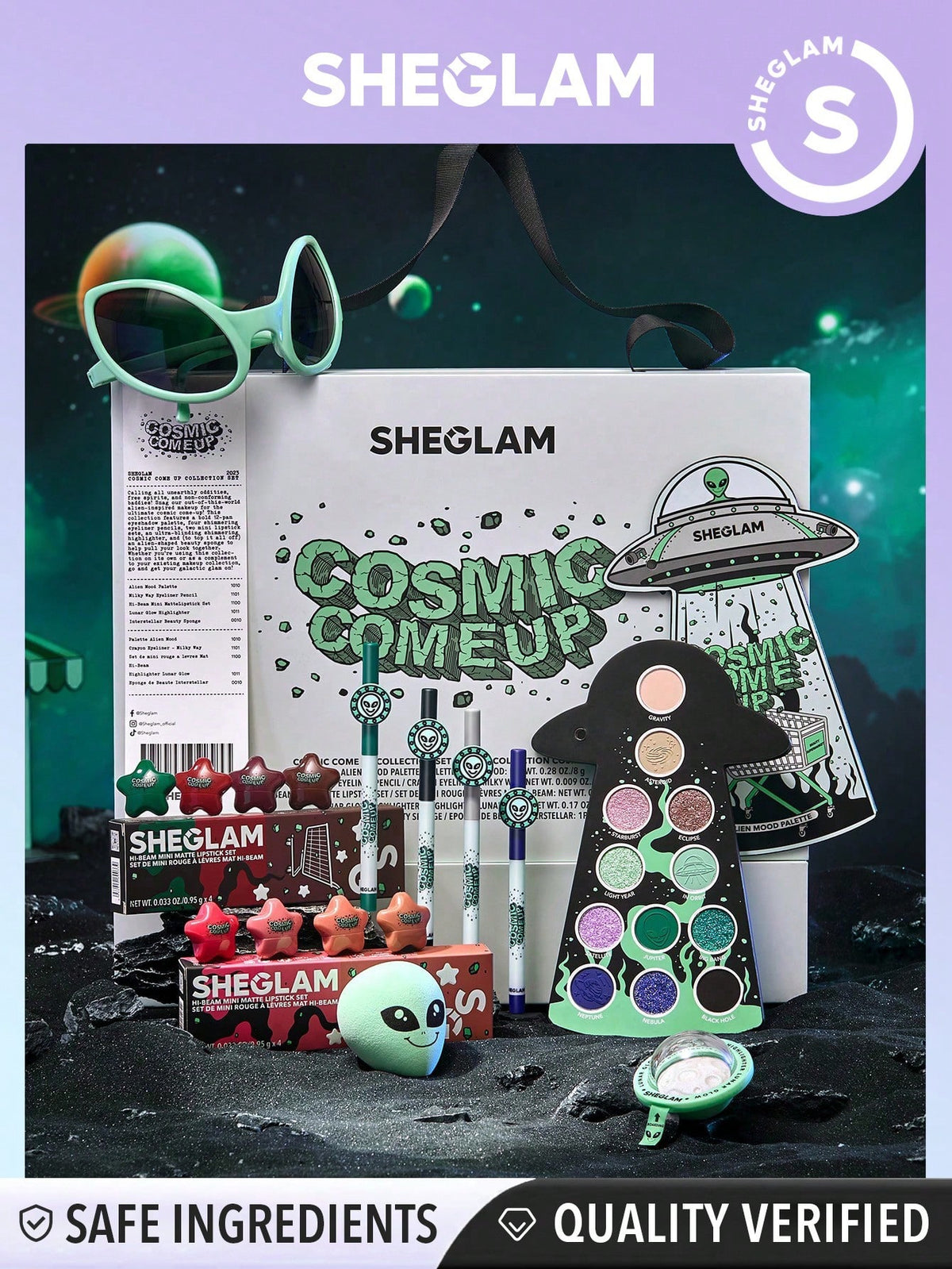 Intergalactic Glamour: SHEGLAM's Cosmic Come-Up Collection - Alien Gothic Makeup Set