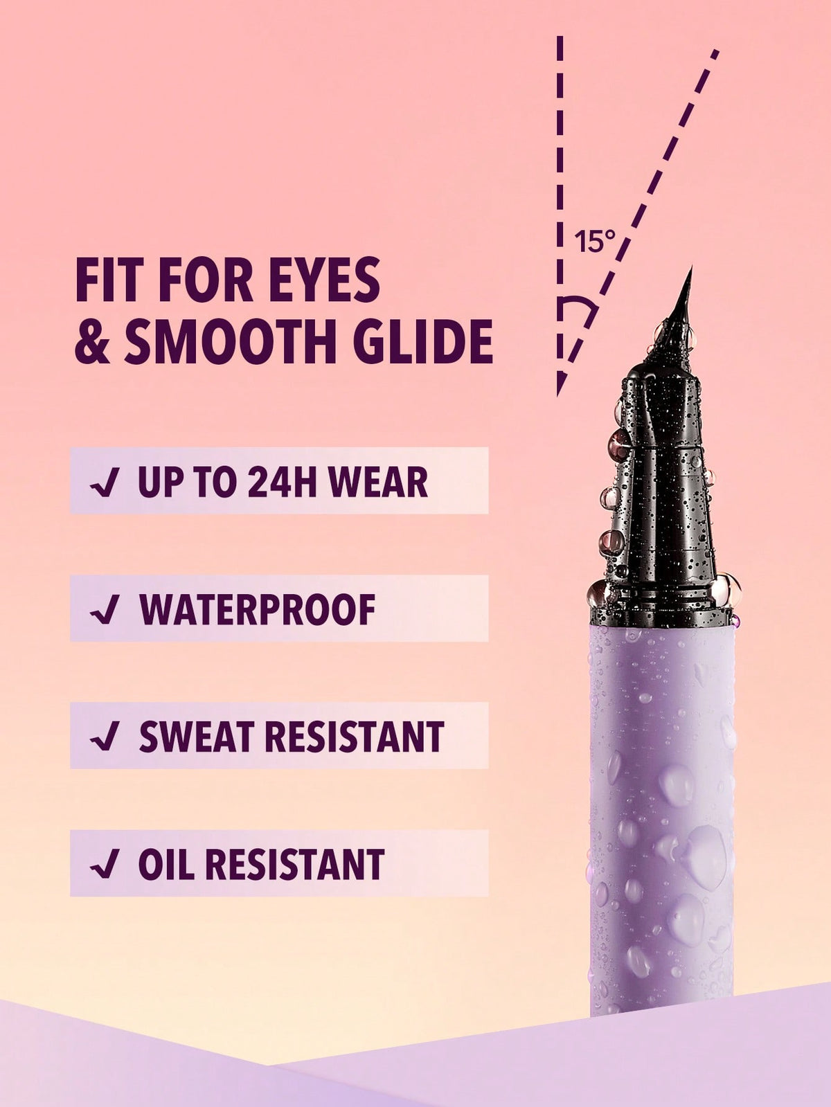 SHEGLAM Pro-Flex Angled Eyeliner Black Highly Pigmented Matte Beginner Eyeliner Pencil Quick Drying Ultra-Fine Waterproof And Sweatproof Beginner Blendable Smooth Eye Make Up